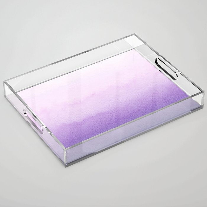 Scandinavian Watercolor Purple Gradient  Acrylic Tray