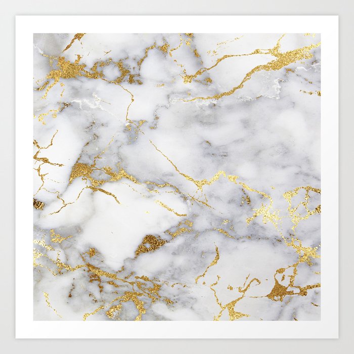 Sagging poll generally Italian gold marble Art Print by oat and milk | Society6