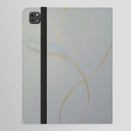 pretty flower,blue,cream,gold iPad Folio Case
