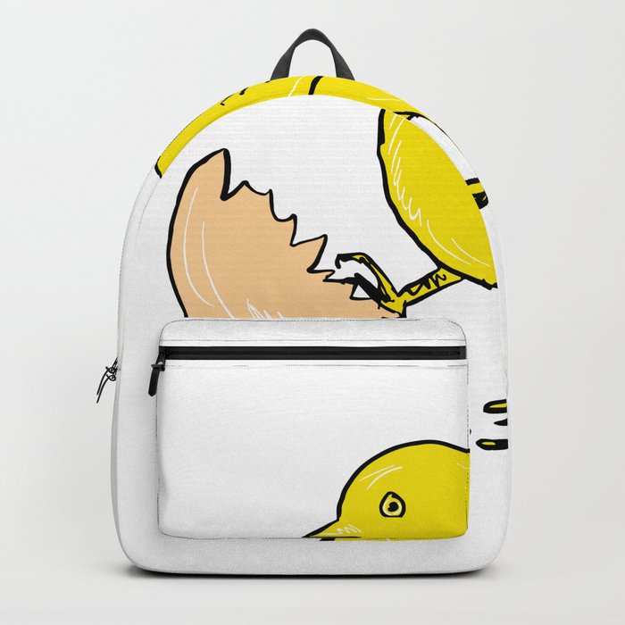 Chick Hatching Inside Egg Drawing Backpack