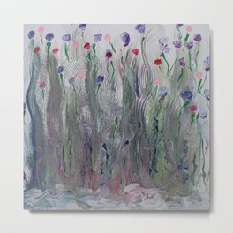Wildflowers Metal Print | Acrylic, Painting 