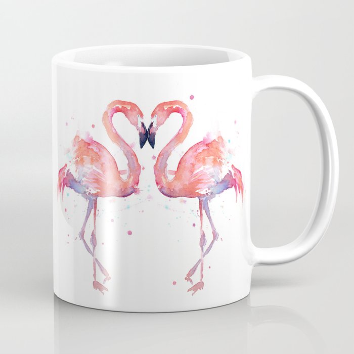 Pink Flamingo Love Two Flamingos Coffee Mug By Olechka Society6 Pink Flamingo Love Two Flamingos Coffee Mug