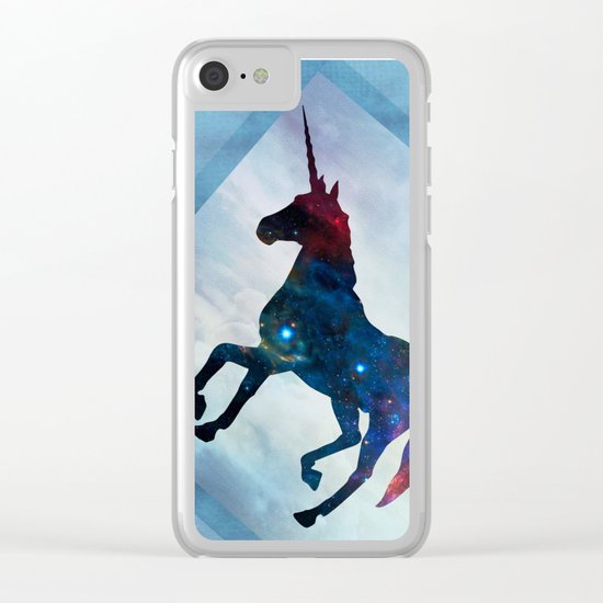 Galactic Unicorn Clear iPhone Case