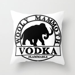 Wooly Mammoth Vodka Throw Pillow