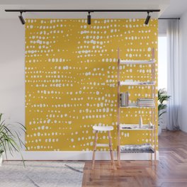 Abstract Spotted Pattern in Yellow Wall Mural