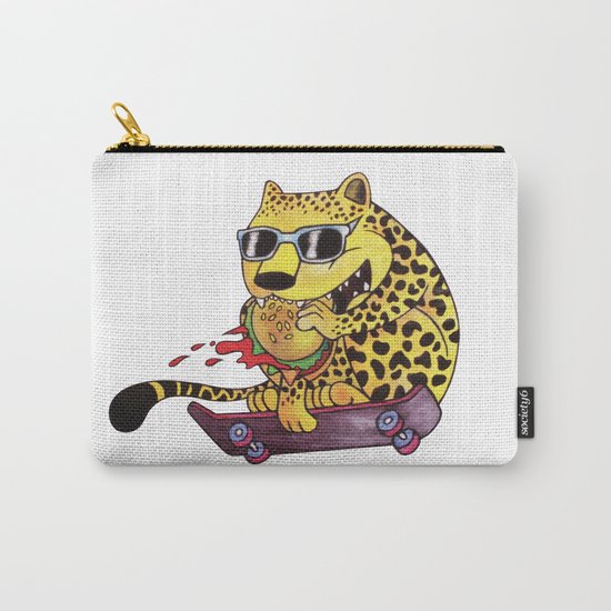 Skating Cheetah Carry-All Pouch