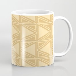 Geometric Zig Zag Pattern - Yellow Coffee Mug