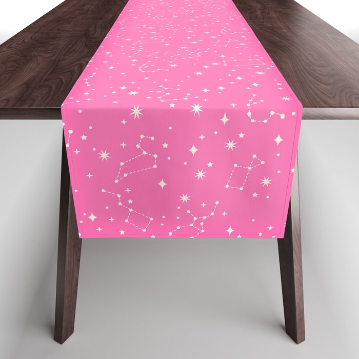 Hot Pink Constellations Table Runner