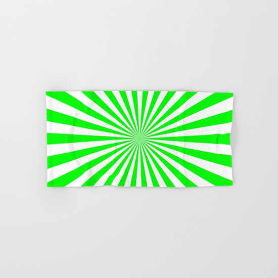 Starburst (Green/White) Hand & Bath Towel
