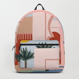 traveling via illustration Backpack | Print, Travel, Summer, Moroccan, People, Drawing, Colored Pencil, Mom Son, Pastel Art, Vacation 