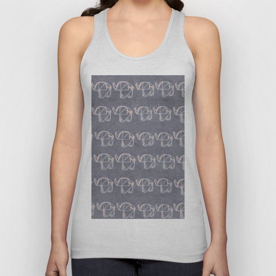 Origami elephant Unisex Tank Top