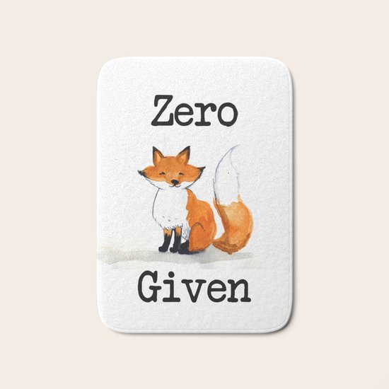 Zero Fox Given Bath Mat