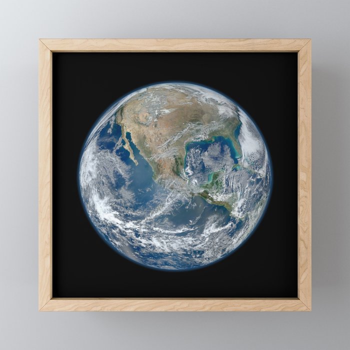 Planet Earth from Above Framed Mini Art Print