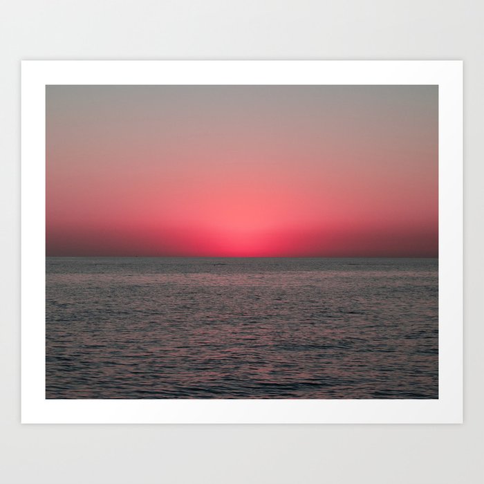 crimson florida sunset Art Print