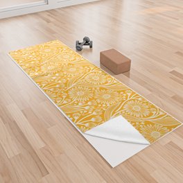 Saffron Coneflowers Yoga Towel