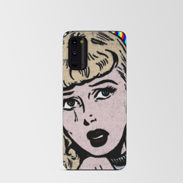 Comic Girl Crying | Vintage Comics Aesthetics Android Card Case