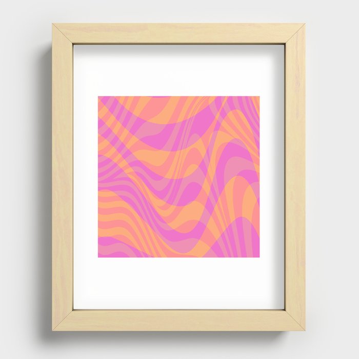 warm co$mic wave Recessed Framed Print