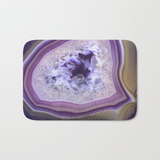 Purple agate crystal Bath Mat