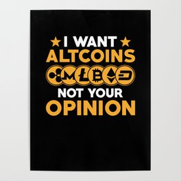 Altcoins Gangster Cryptocurrency Coin Gift Poster