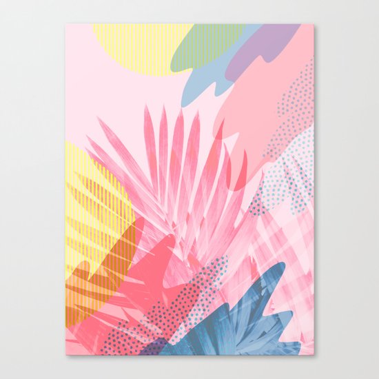 Pastel Jungle Canvas Print