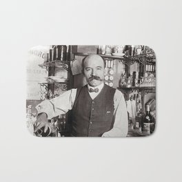 Speakeasy Bartender circa 1910 Bath Mat