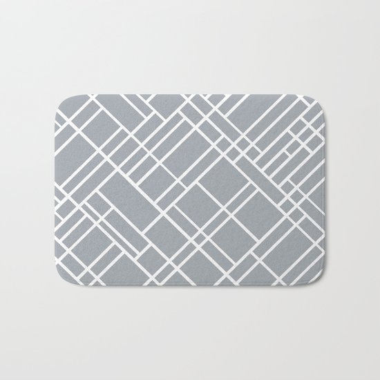 Map Outline Grey 45 Bath Mat