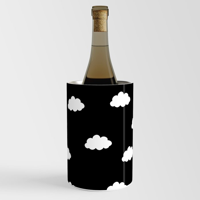 White clouds in black background Wine Chiller