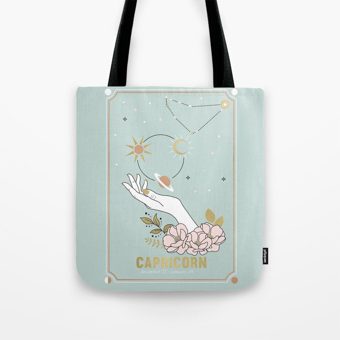 Capricorn Zodiac Series Tote Bag