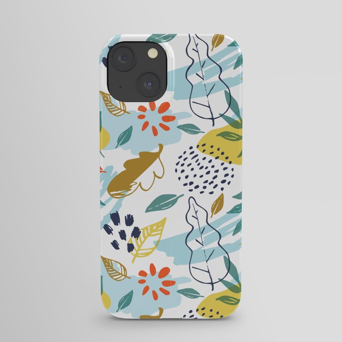 Autumn Abstract Seasonal Floral Patterns iPhone Case