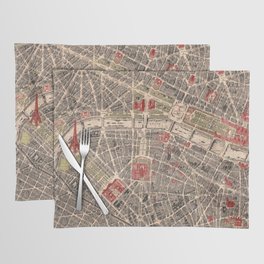 Vintage Map of Paris Placemat