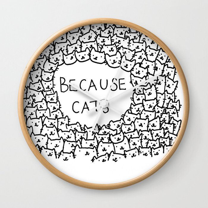 Because cats Wall Clock