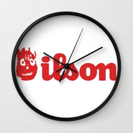 Wilson. Cast away on a deserted remote island. Perfect present for mom mother dad father friend him  Wall Clock