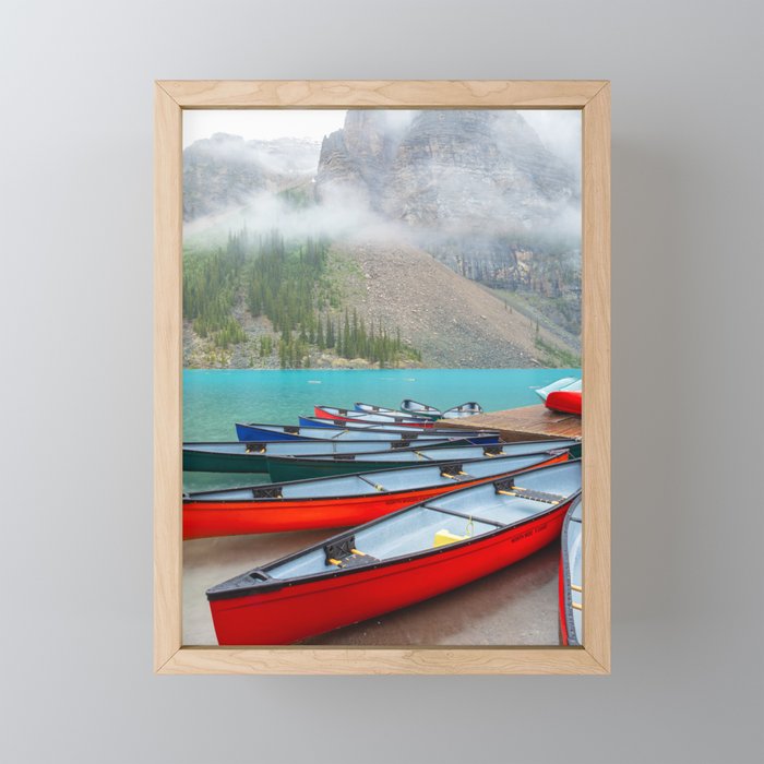 Canoes Framed Mini Art Print