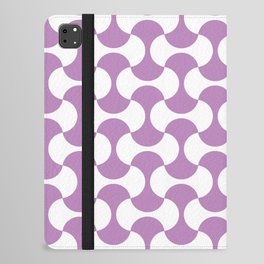 Lavender and white mid century mcm geometric modernism iPad Folio Case