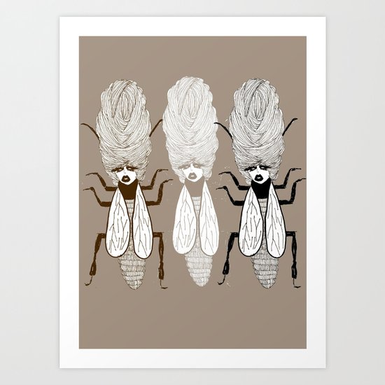 Queen Beehive Art Print