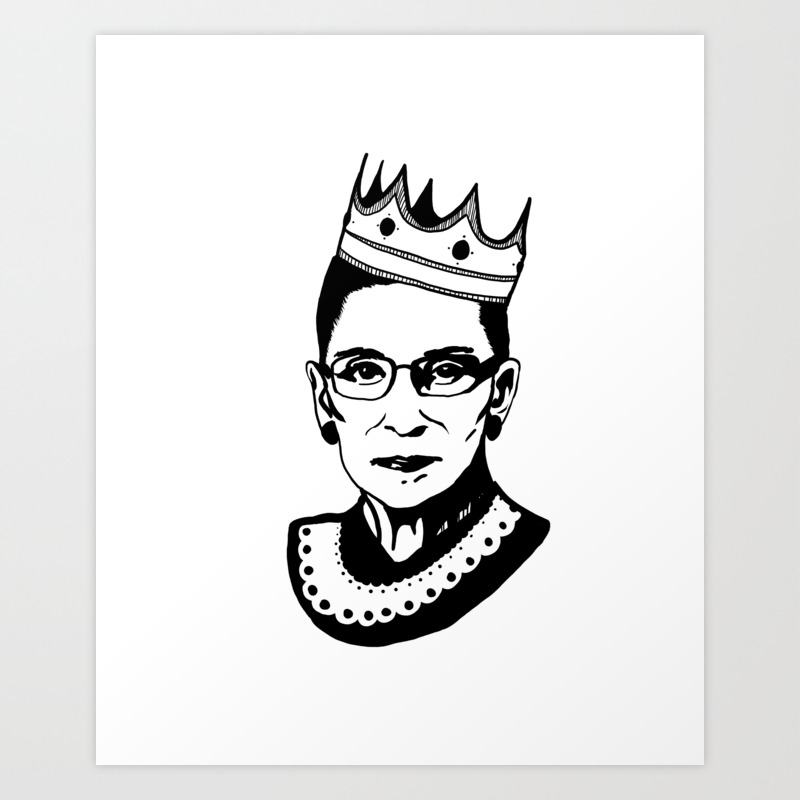 Rbg Associate Justice Ruth Bader Ginsburg Art Print By Bypepperana Society6 A bobblehead of us supreme court justice ruth bader ginsburg is left outside of the us supreme court in washington, dc, on 19 september. rbg associate justice ruth bader ginsburg art print by bypepperana