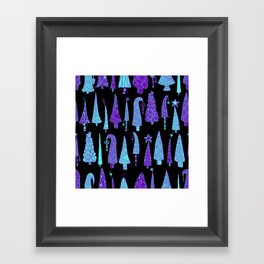Seussical Trees - Aqua & Purple Framed Art Print