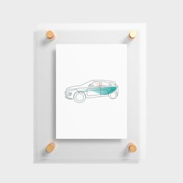 Car Minimal Line Art Floating Acrylic Print