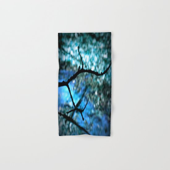 Turquoise Blue Nature Abstract Hand & Bath Towel