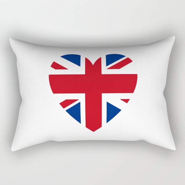 BRITISH UNION JACK HEART Rectangular Pillow