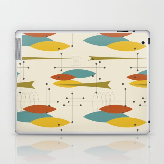 Mid Century Modern Abstract Pattern Laptop & iPad Skin