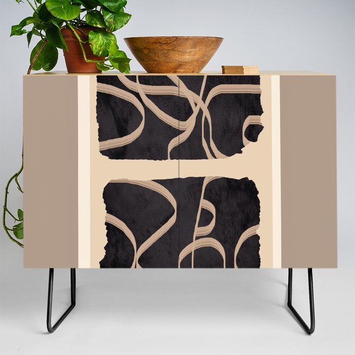 Abstract Line Flow 05 Credenza