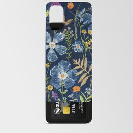 Cyanotype Painting (Hibiscus, Daisies, Cosmos, Ferns, Monarch) Android Card Case