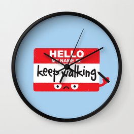 The Red Badge of Discourage Wall Clock | Funny, Introvert, Badge, Keepwalking, Shy, Socialanxiety, Hellobadge, Illustration, Nametag, Davidolenick 