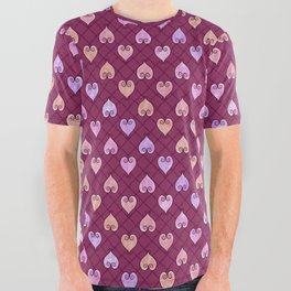 Isadore Kennesi - Hearts On A Fence All Over Graphic Tee