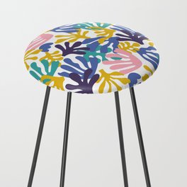 Pattern with colored abstract shapes Counter Stool