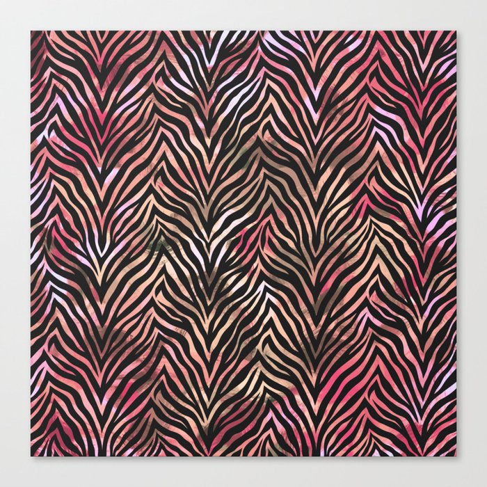 Zebra in color Canvas Print