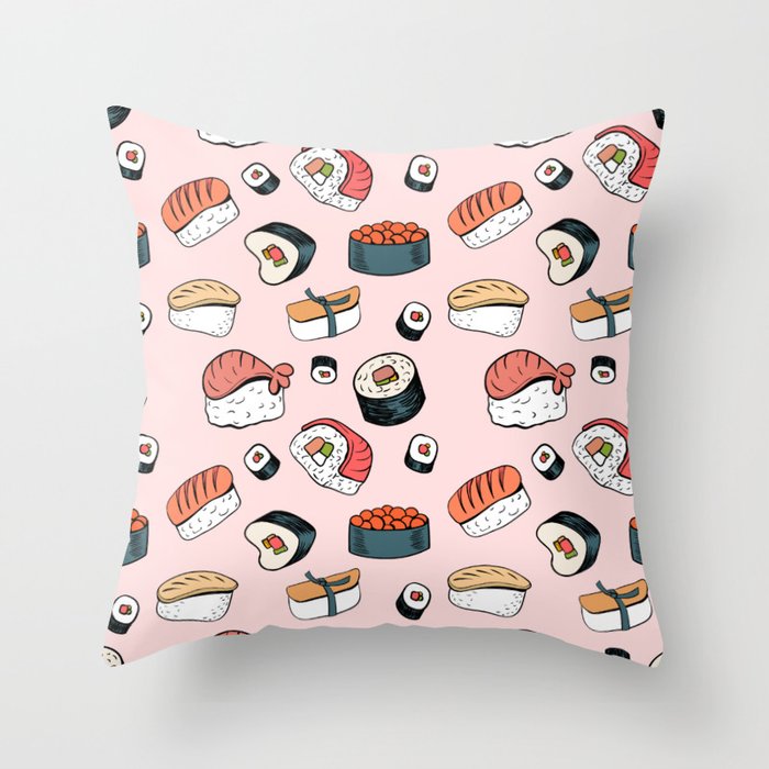 Sushi Lover Forever! Throw Pillow