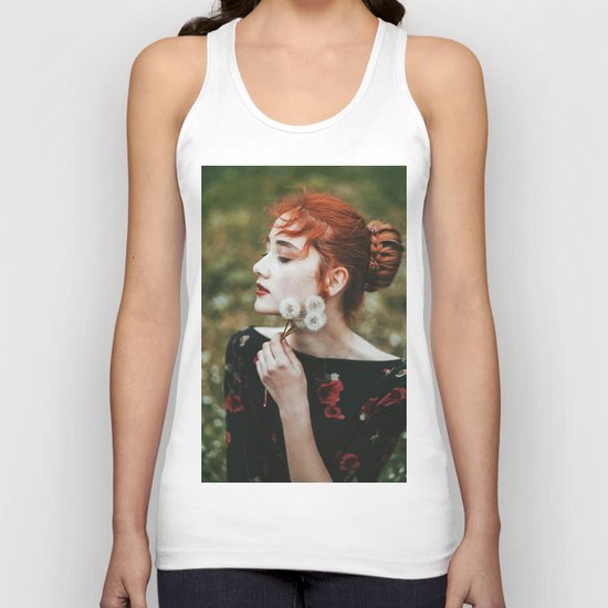Dandelion girl Unisex Tank Top