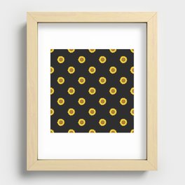 Small sunflower pattern 3 Recessed Framed Print